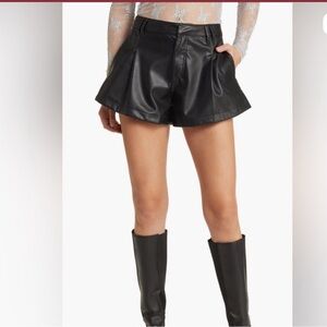 We The Free Black Leather Reign Short (perfect condition!)